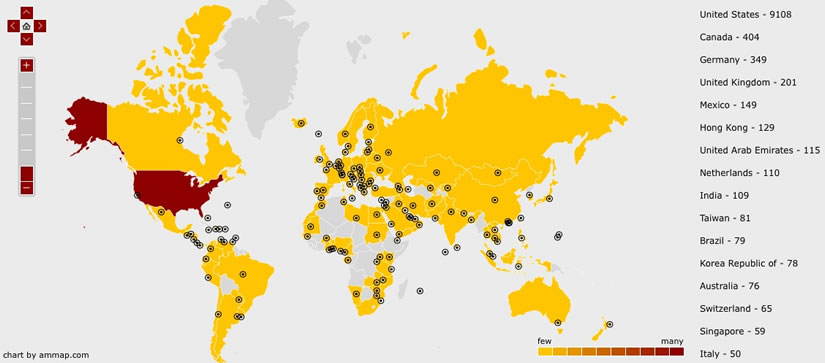 Heat Map World View